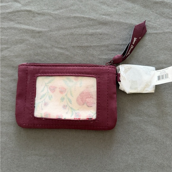 Vera Bradley Maroon Floral Heart Pouch - Picture 2 of 3